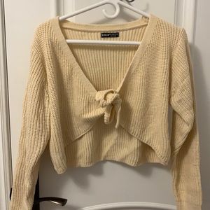 Shien knit tie sweater